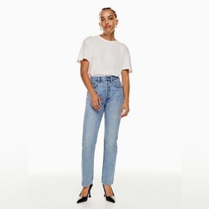 Aritzia Denim Forum Dillon High Rise Slim 28L, blue, size 25